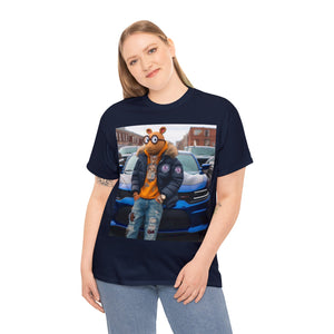 SWAGGY DOG CARTOON WITH CAR T-SHIRT