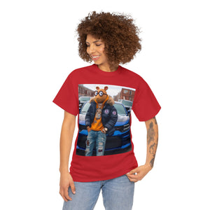 SWAGGY DOG CARTOON WITH CAR T-SHIRT