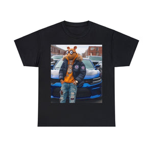 SWAGGY DOG CARTOON WITH CAR T-SHIRT