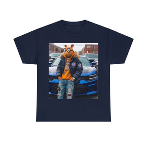 SWAGGY DOG CARTOON WITH CAR T-SHIRT