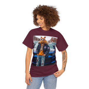 SWAGGY DOG CARTOON WITH CAR T-SHIRT