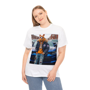 SWAGGY DOG CARTOON WITH CAR T-SHIRT