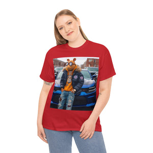 SWAGGY DOG CARTOON WITH CAR T-SHIRT