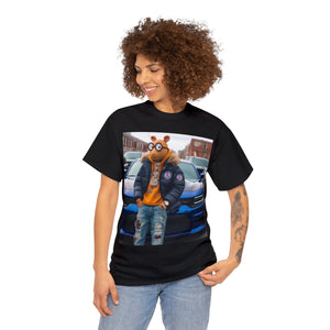 SWAGGY DOG CARTOON WITH CAR T-SHIRT