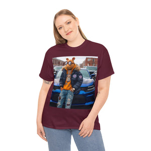 SWAGGY DOG CARTOON WITH CAR T-SHIRT