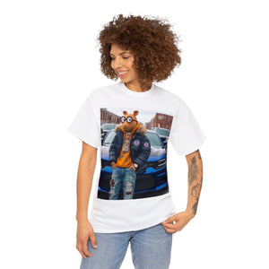 SWAGGY DOG CARTOON WITH CAR T-SHIRT